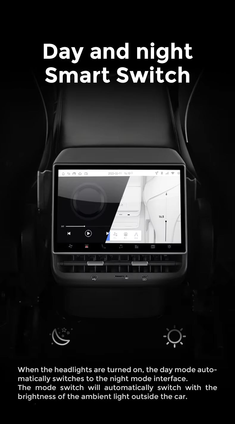 8.66-Inch Android Rear Display for Tesla Model 3 / Model Y 2019–2023