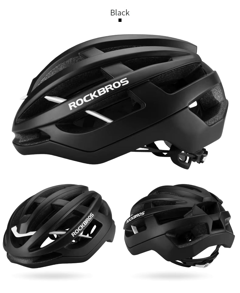 ROCKBROS Fahrradhelm Atmungsaktiv Ultraleicht Integral Geformt Unisex Stoßfest Verstellbar Rennradhelm Fahrradausrüstung