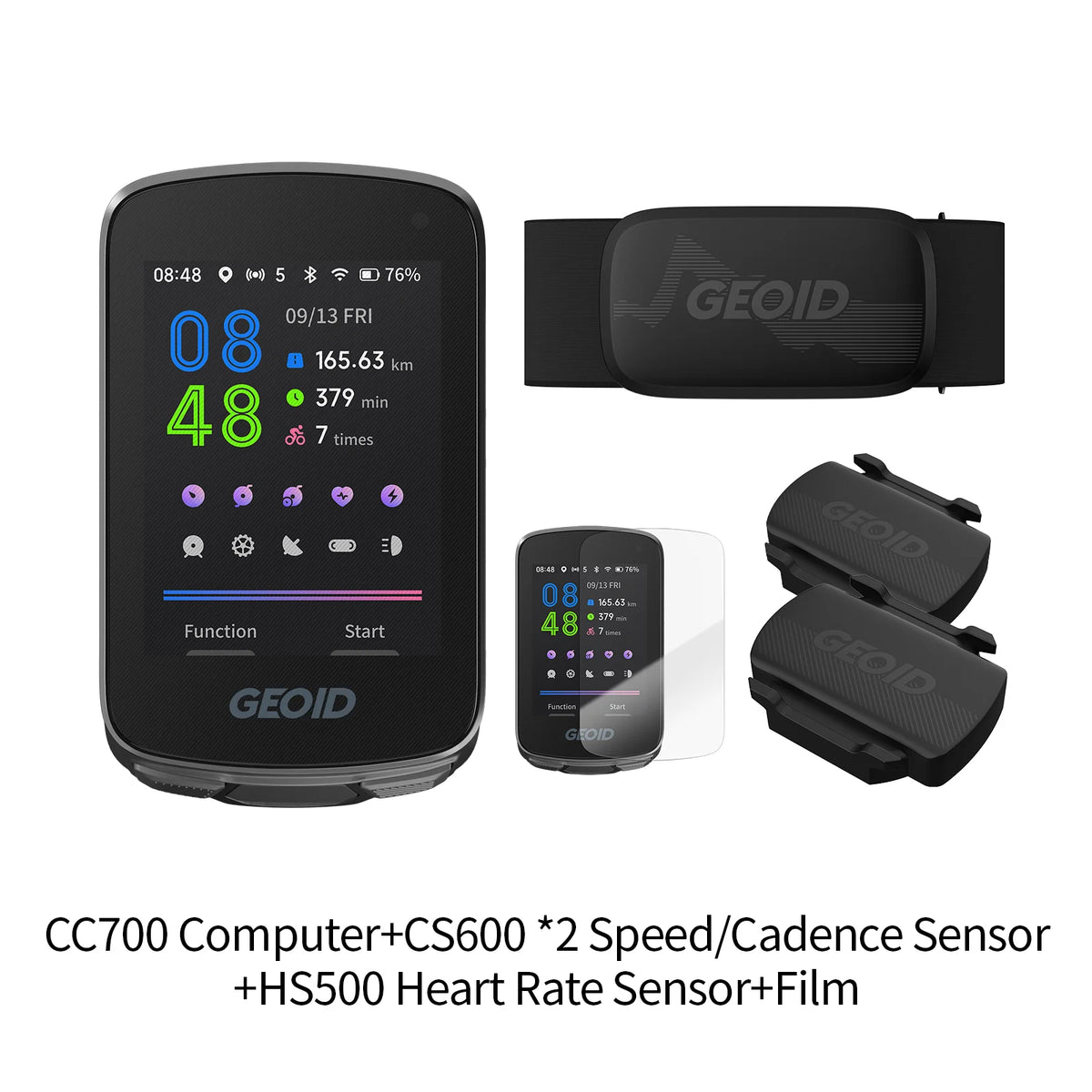 GEOID CC700 Wireless GPS Bike Computer with 2.8" Colour Display