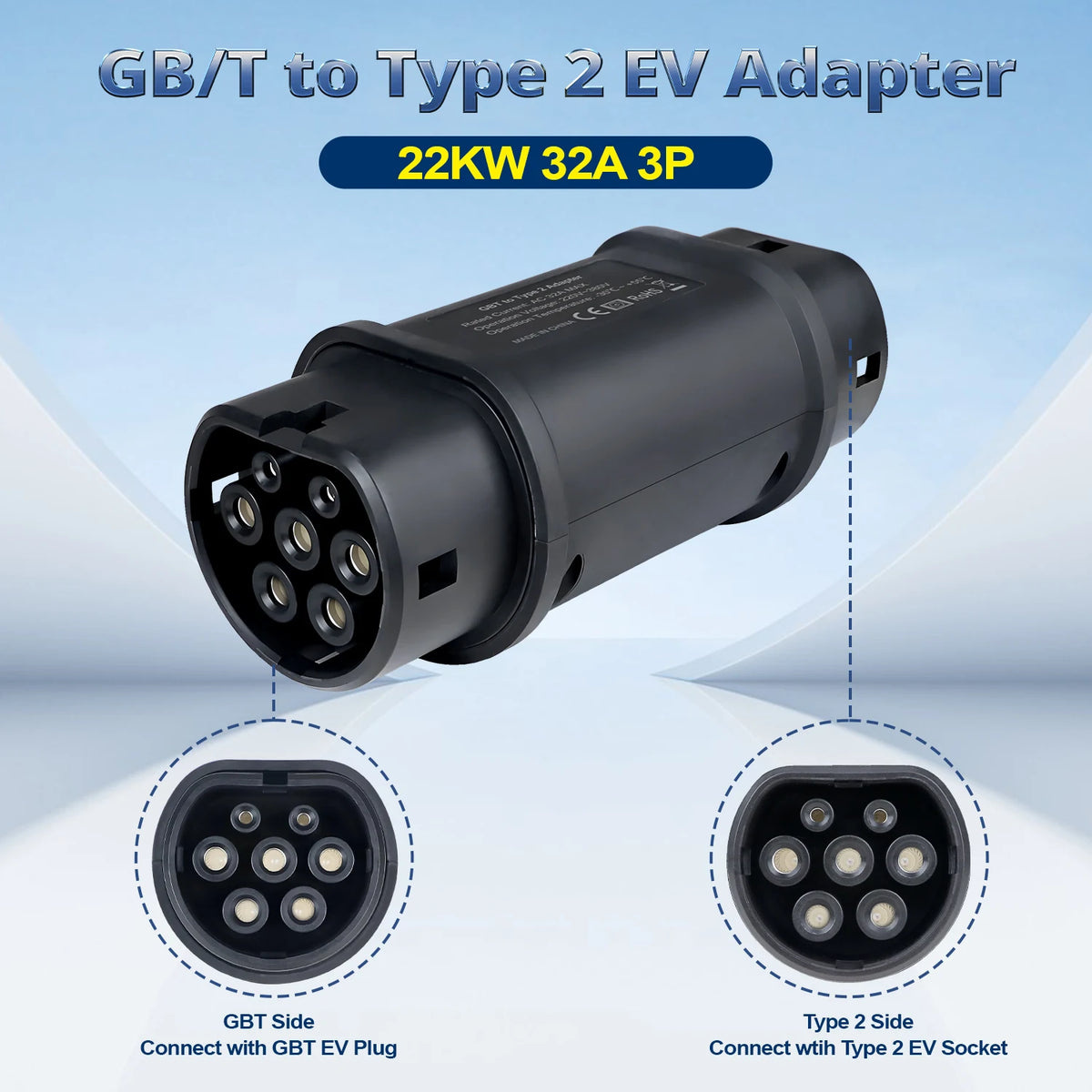 KOLANKY EV Charging Adapter Type 1 / Type 2 / GB/
