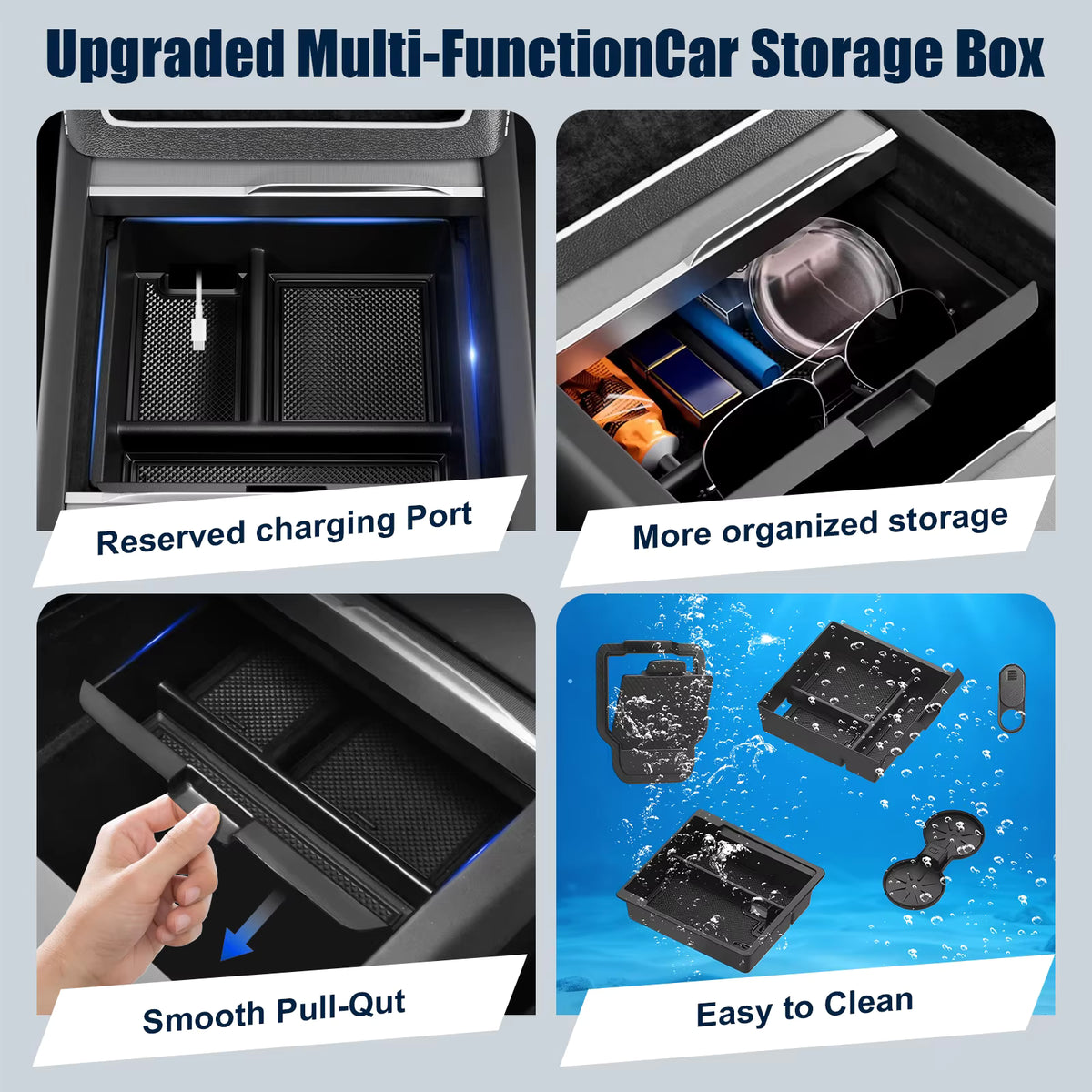 Ensemble de rangement intérieur 10 pièces pour Tesla Model Y Juniper 2025–2026
