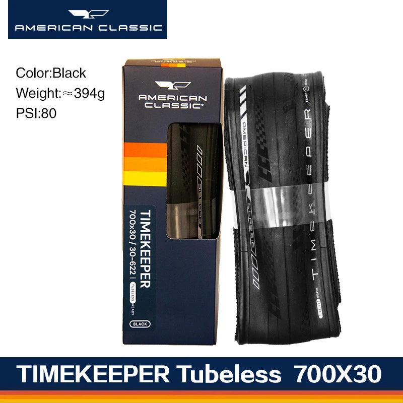 American Classic Timekeeper Road Bike Tyre 700C Folding Clincher & Tubeless Ready
