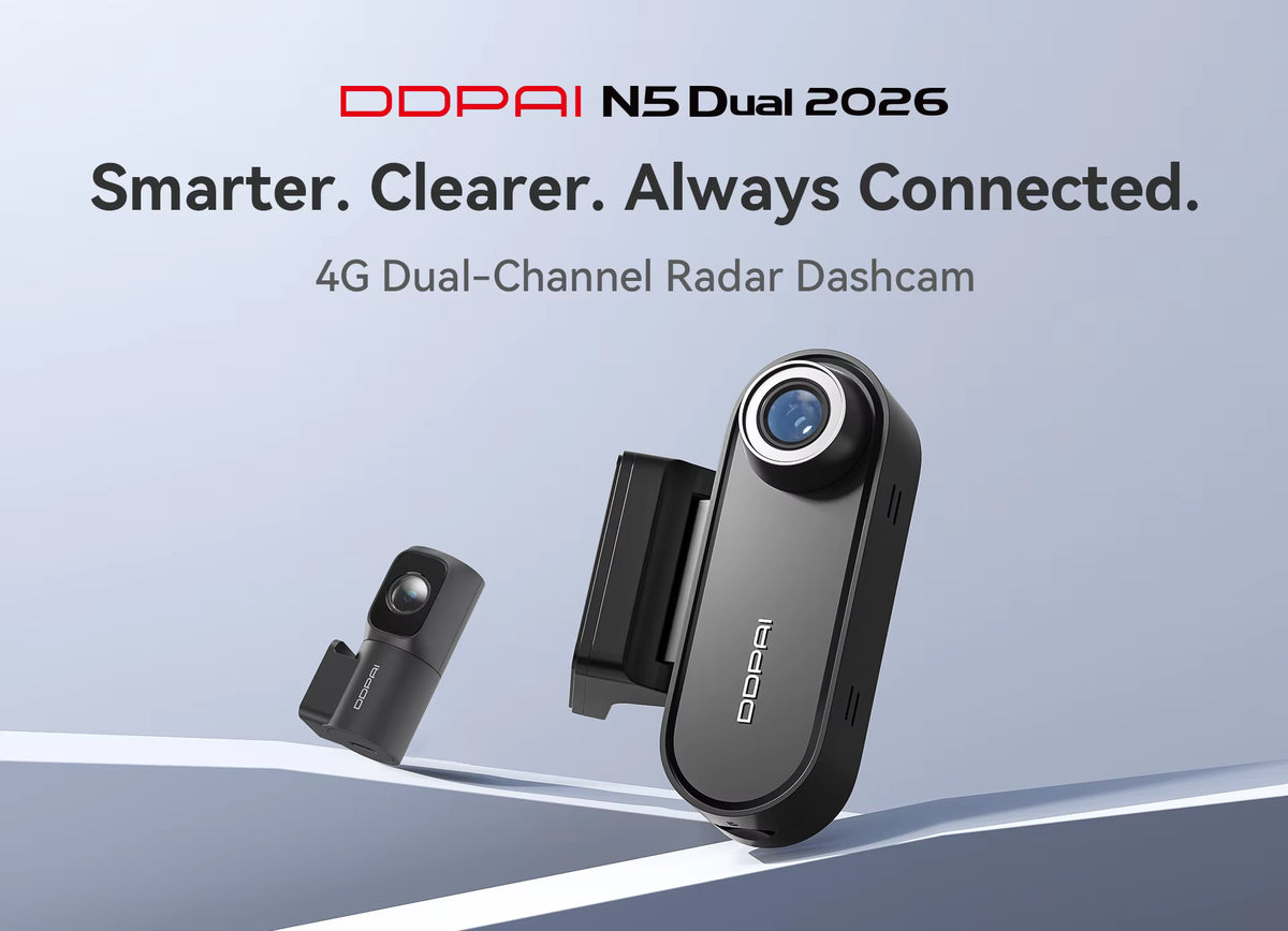DDPAI N5 Dual 4K Dash Cam with 5GHz WiFi, GPS & AI Radar Parking