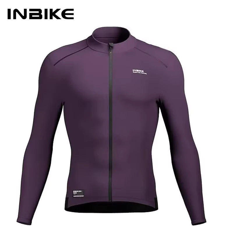 INBIKE Men's Thermal Winter Cycling Jersey Windproof Long Sleeve with Fleece Lining