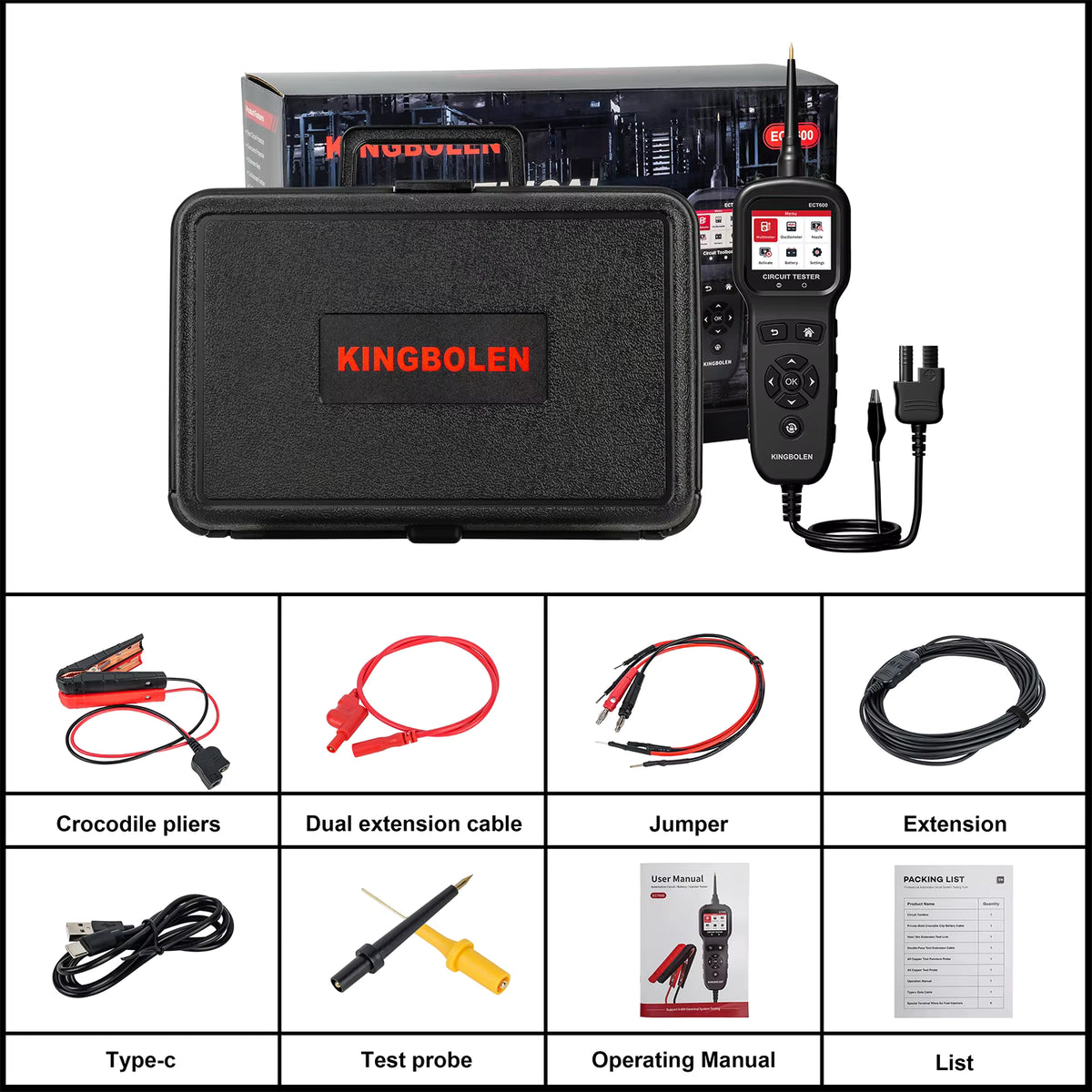 KINGBOLEN ECT600 Automotive Circuit Tester & Battery Tester