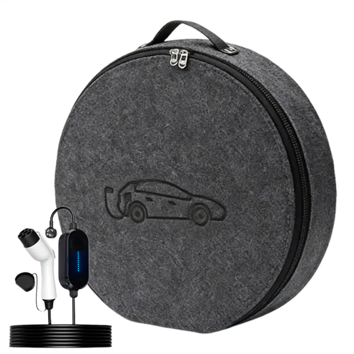EV Charger Storage Bag Felt Cable Organizer
