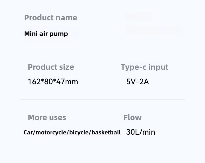 Compresseur d'air sans fil EAFC 30 L/min pour pneus