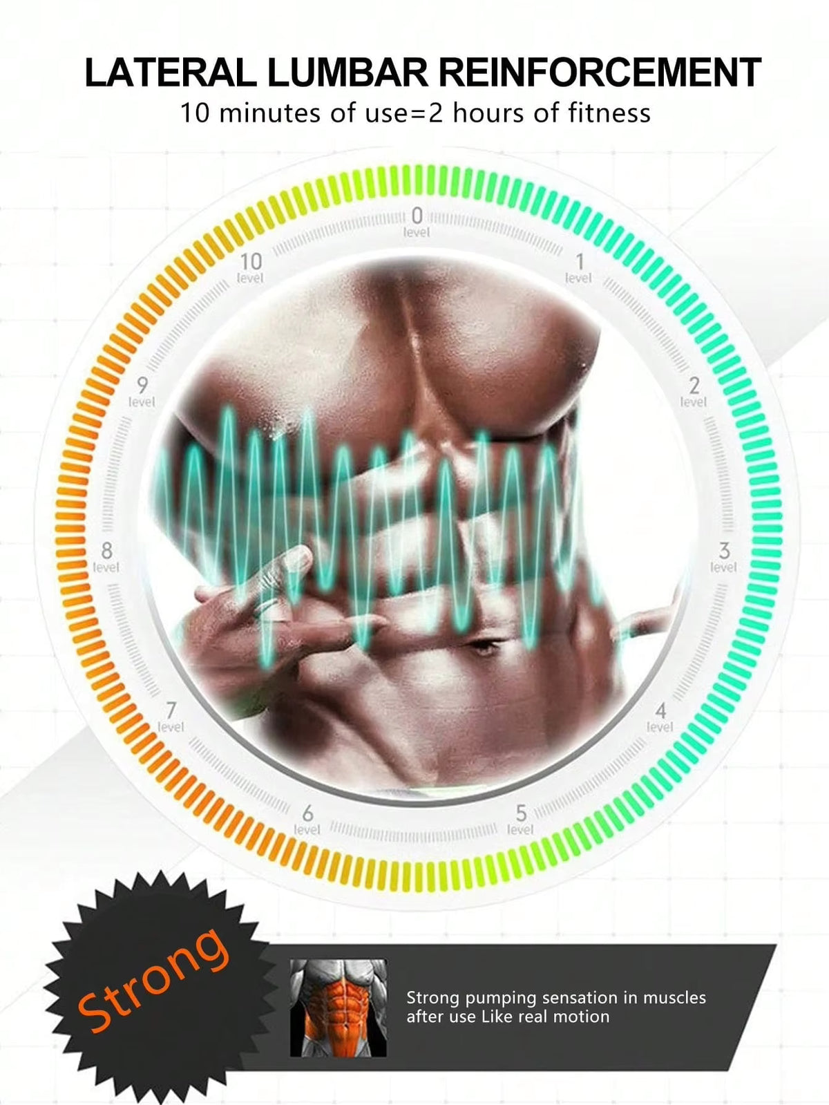 Appareil de stimulation musculaire EMS pour abdominaux et fessiers