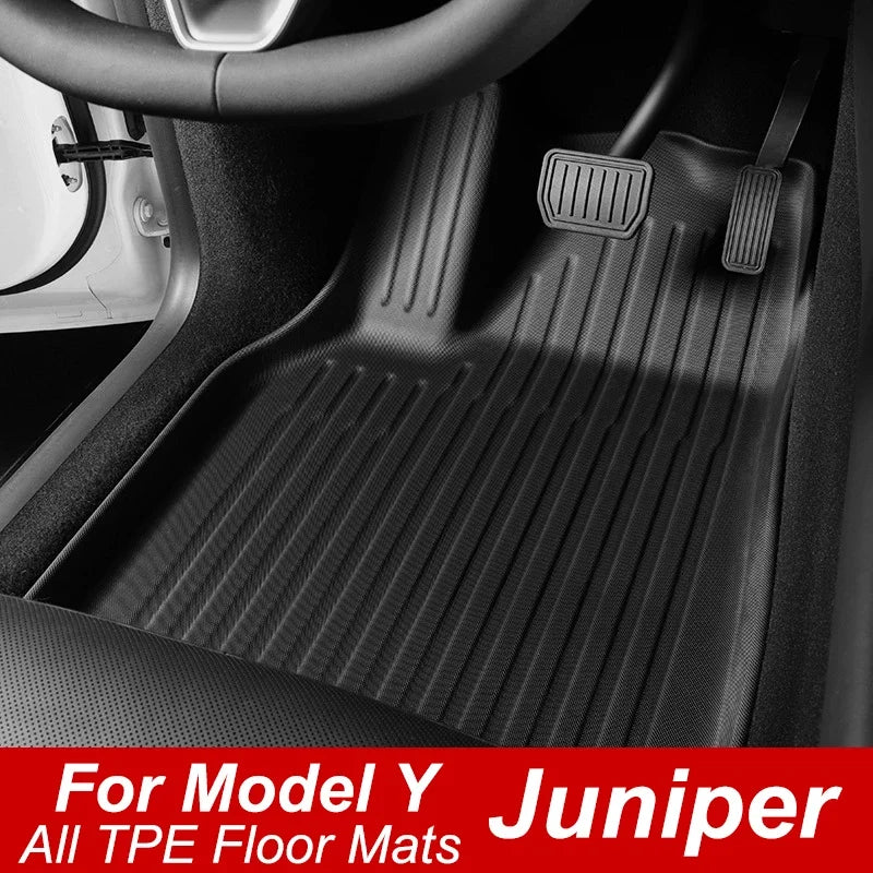 Tesla Model Y Juniper 2025-2026 Allwetter-TPE-Fußmatten & Kofferraumwannen