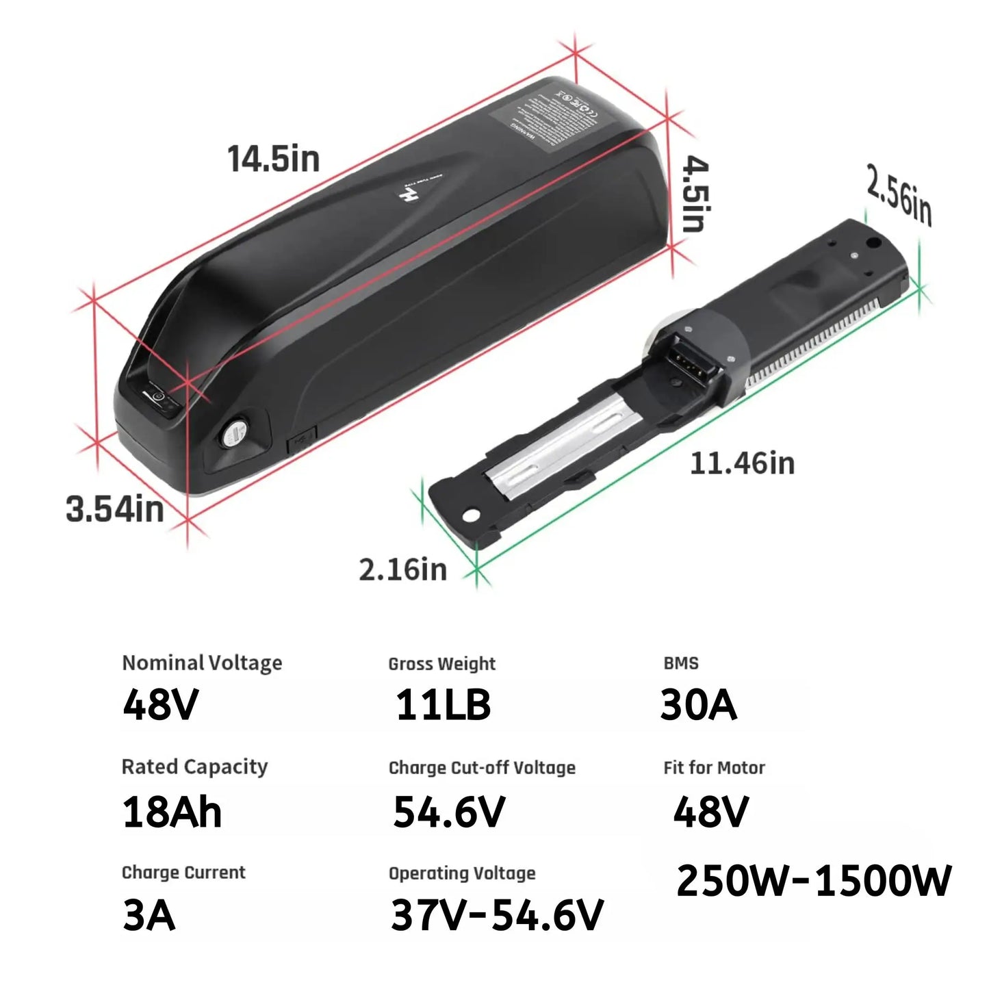Hailong Gehäuse 36V/48V Lithium E-Bike Akku