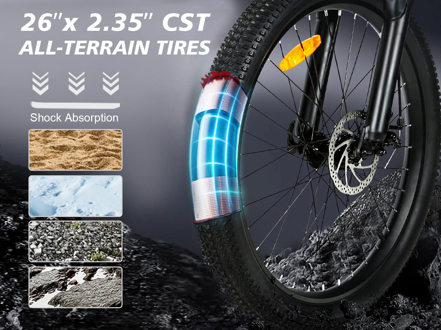 SAMEBIKE LO26-II-YD Klappbares elektrisches Mountainbike