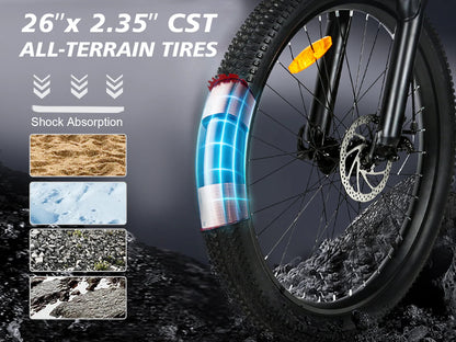 SAMEBIKE LO26-II-YD Klappbares elektrisches Mountainbike