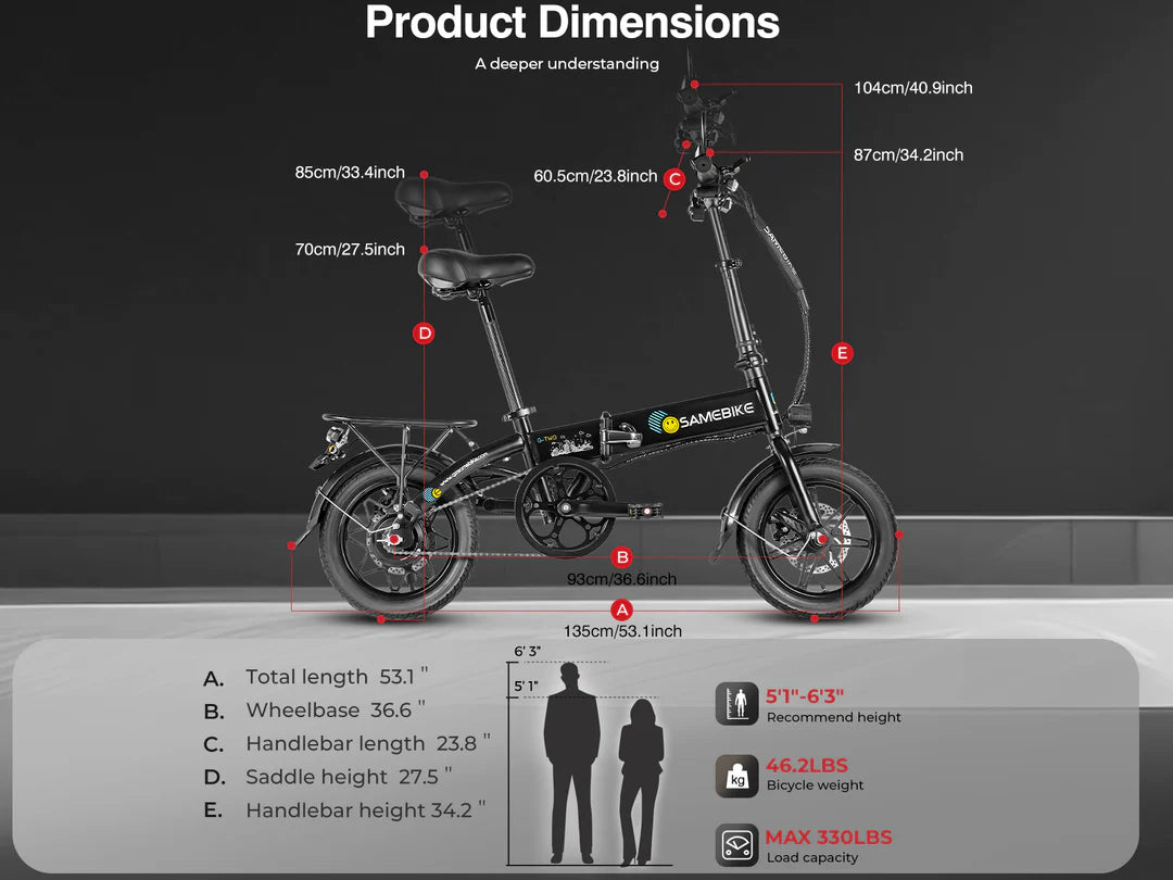 SAMEBIKE YINYU14 Klappbares Elektrofahrrad