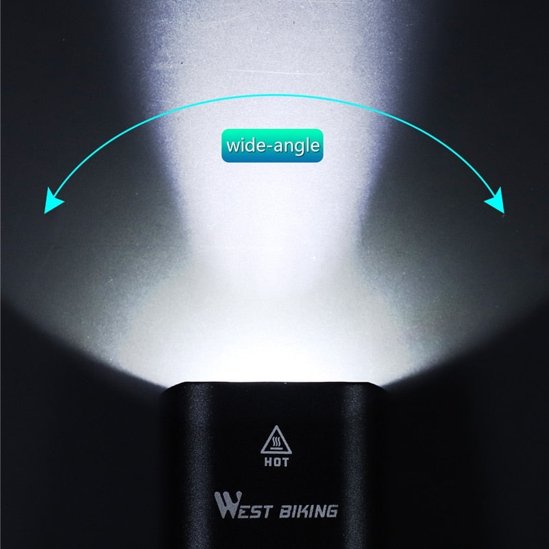 WEST BIKING USB wiederaufladbares LED-Fahrradlicht