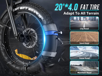 SAMEBIKE RS-A02 Pro Fat Tire Klappbares E-Bike