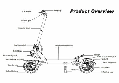 Freeboy H8 klappbarer Elektroroller