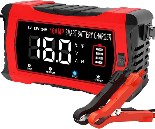 HTRC 16A 12V / 24V Smart Battery Charger