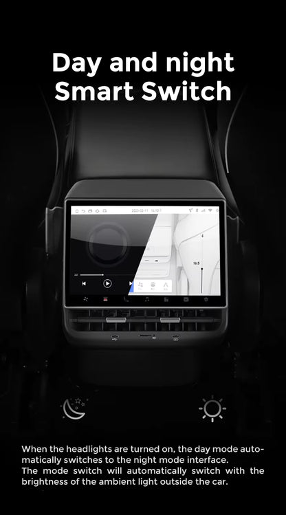 8.66-Inch Android Rear Display for Tesla Model 3 / Model Y 2019–2023