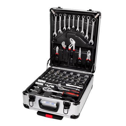810-Piece Heavy-Duty Mechanic Tool Set with Rolling Aluminium Trolley Case