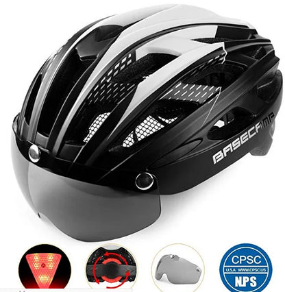 SHINMAX Fahrradhelm mit Schutzbrille