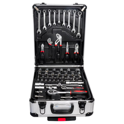 810-Piece Heavy-Duty Mechanic Tool Set with Rolling Aluminium Trolley Case