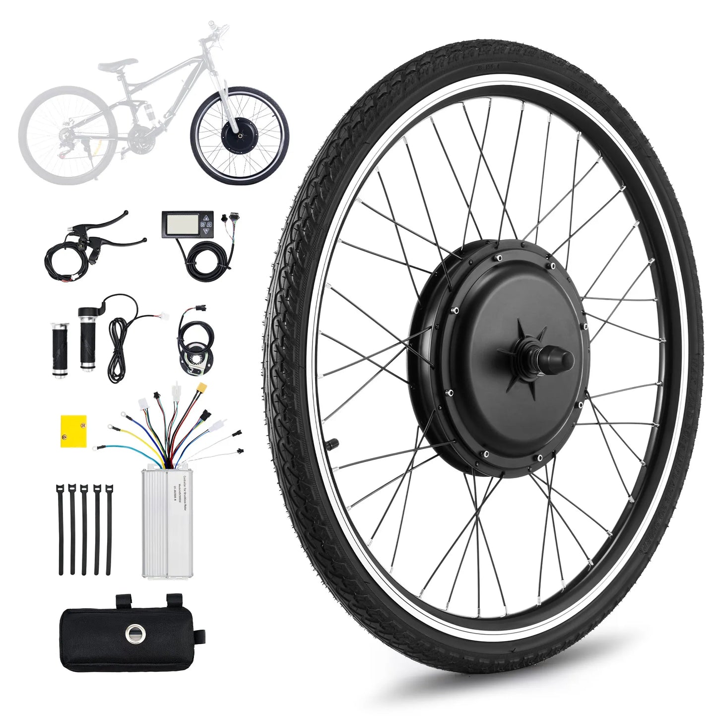 500/1000/1500W 26'' 48V E-Bike Umbausatz