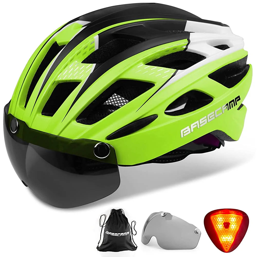 SHINMAX Fahrradhelm mit Schutzbrille