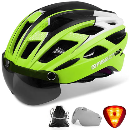 SHINMAX Fahrradhelm mit Schutzbrille
