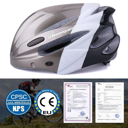 SHINMAX Fahrradhelm mit LED-Licht und Visier