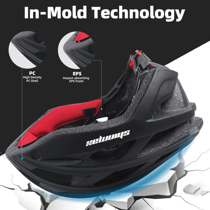 SHINMAX Fahrradhelm mit Schutzbrille