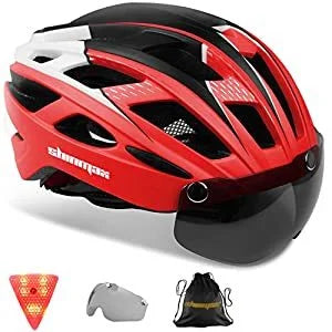 SHINMAX Fahrradhelm mit Schutzbrille