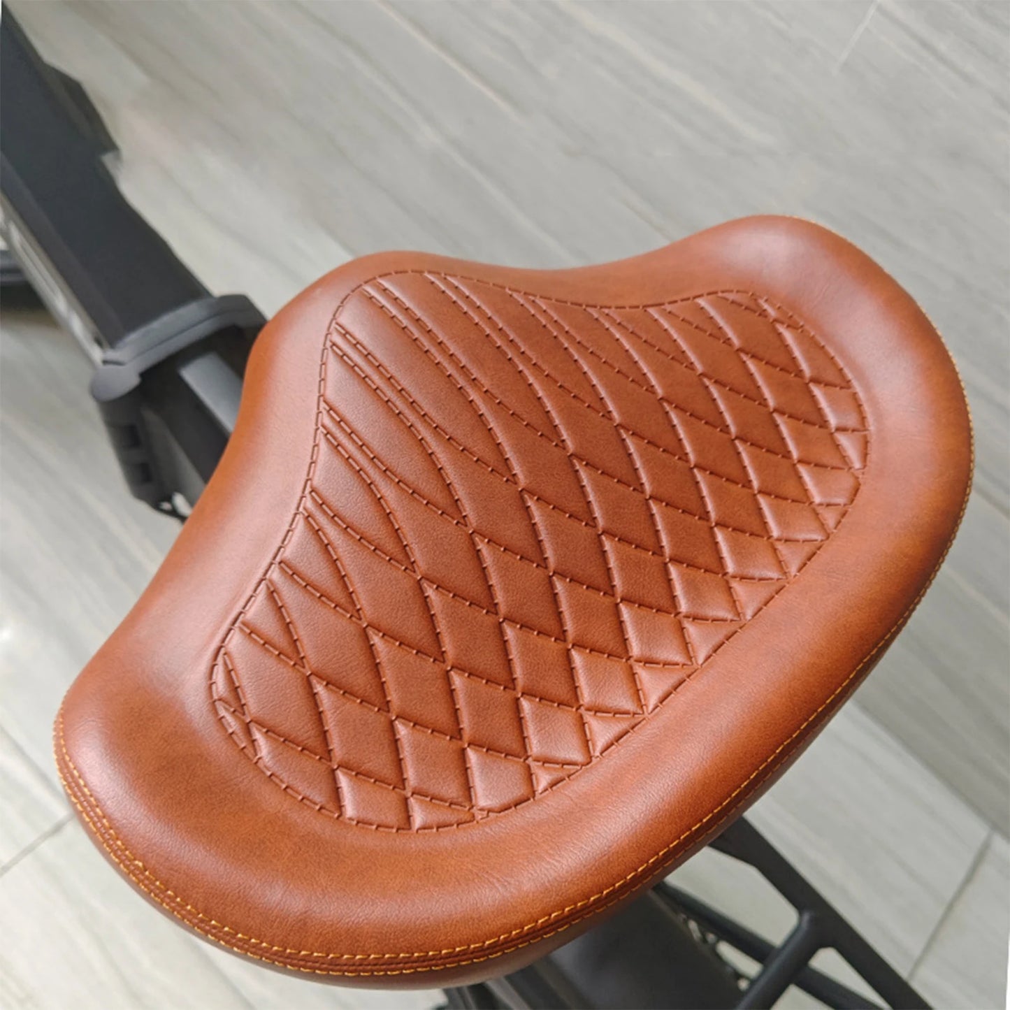 Wide Comfort Bike Saddle with Dual Shock Absorption for Electric Bikes & Mountain Bikes