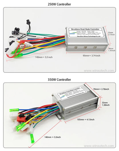 24V/36V/48V Brushless Motor Dual Mode Speed Controller for Electric Bikes & Scooters