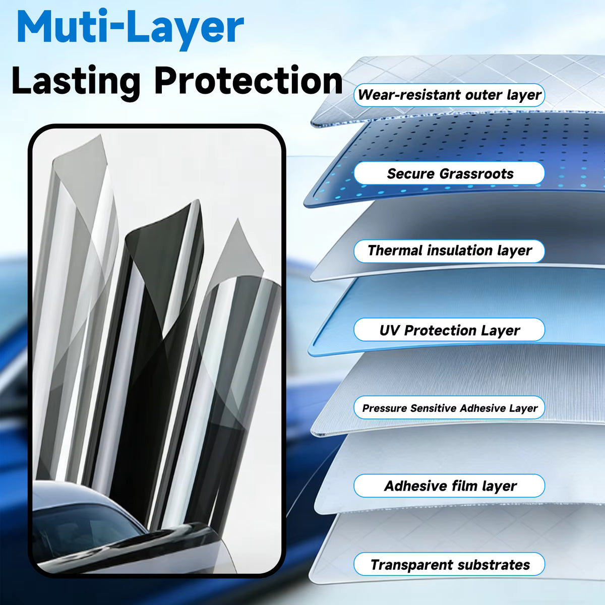 Tesla Cybertruck 2024-2026 Pre-Cut Window Tint Film