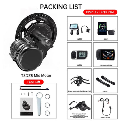 Tongsheng TSDZ8 48V 750W E-Bike Conversion Kit