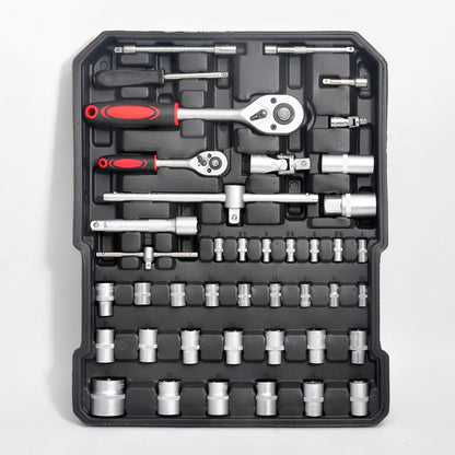 810-Piece Heavy-Duty Mechanic Tool Set with Rolling Aluminium Trolley Case
