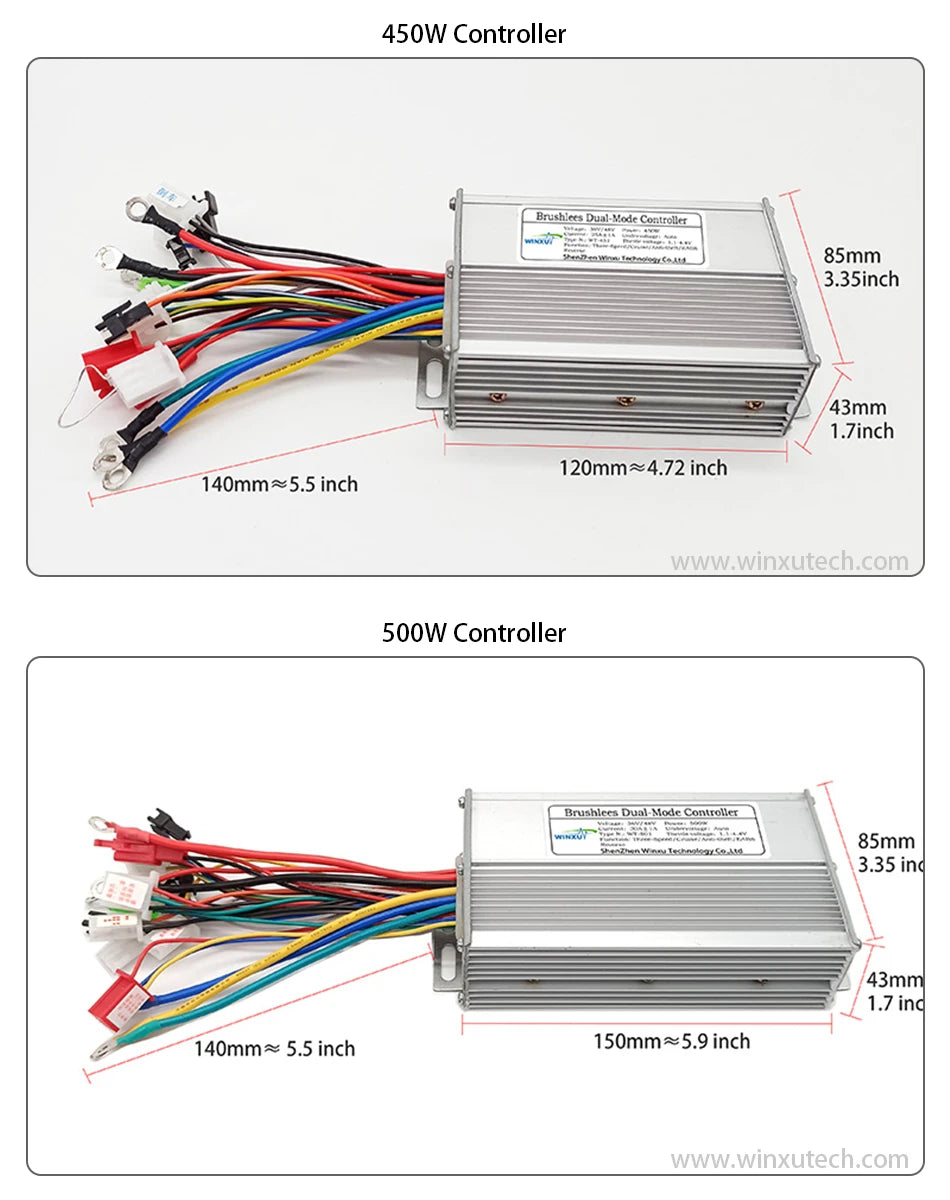 24V/36V/48V Brushless Motor Dual Mode Speed Controller for Electric Bikes & Scooters