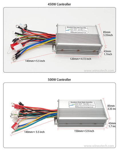 24V/36V/48V Brushless Motor Dual Mode Speed Controller for Electric Bikes & Scooters