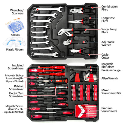 810-Piece Heavy-Duty Mechanic Tool Set with Rolling Aluminium Trolley Case