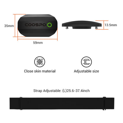 COOSPO HRM808 Heart Rate Monitor Chest Strap with Bluetooth & ANT+