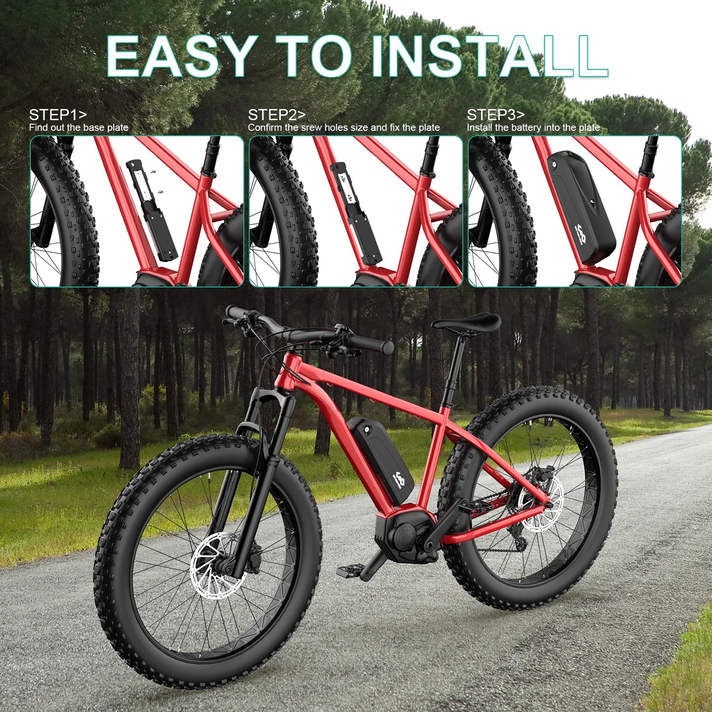 Hailong 48 V 20 Ah Lithium-Ionen-E-Bike-Akku – 3A Ladegerät 50A BMS