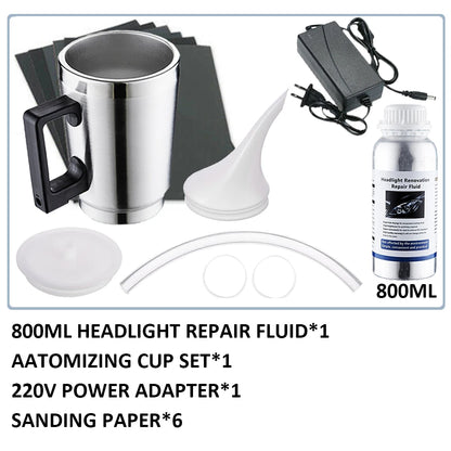 Headlight Restoration Kit with Liquid Polymer
