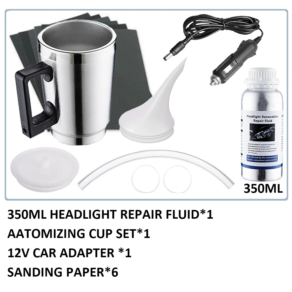 Headlight Restoration Kit with Liquid Polymer
