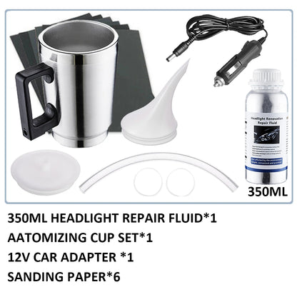 Headlight Restoration Kit with Liquid Polymer