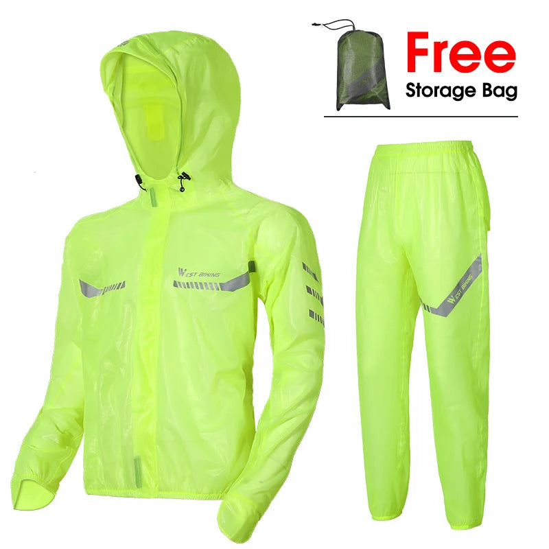 WEST BIKING Wasserdichte Fahrrad-Regenjacke – Reflektierend MTB & E-Bike