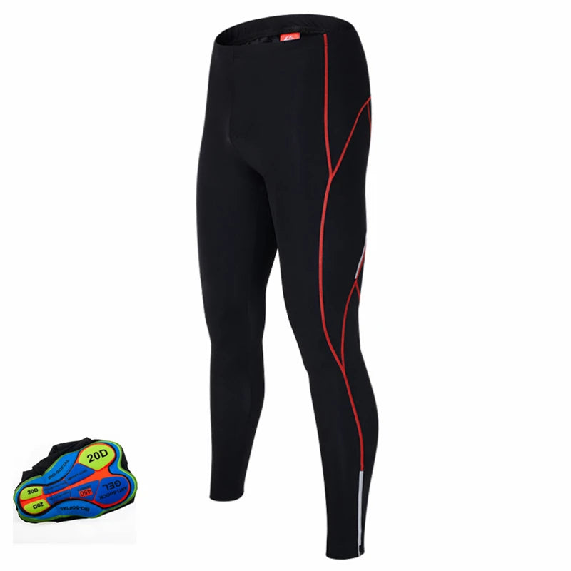Men's Cycling Bib Tights with Gel Padding for Road & MTB Riding