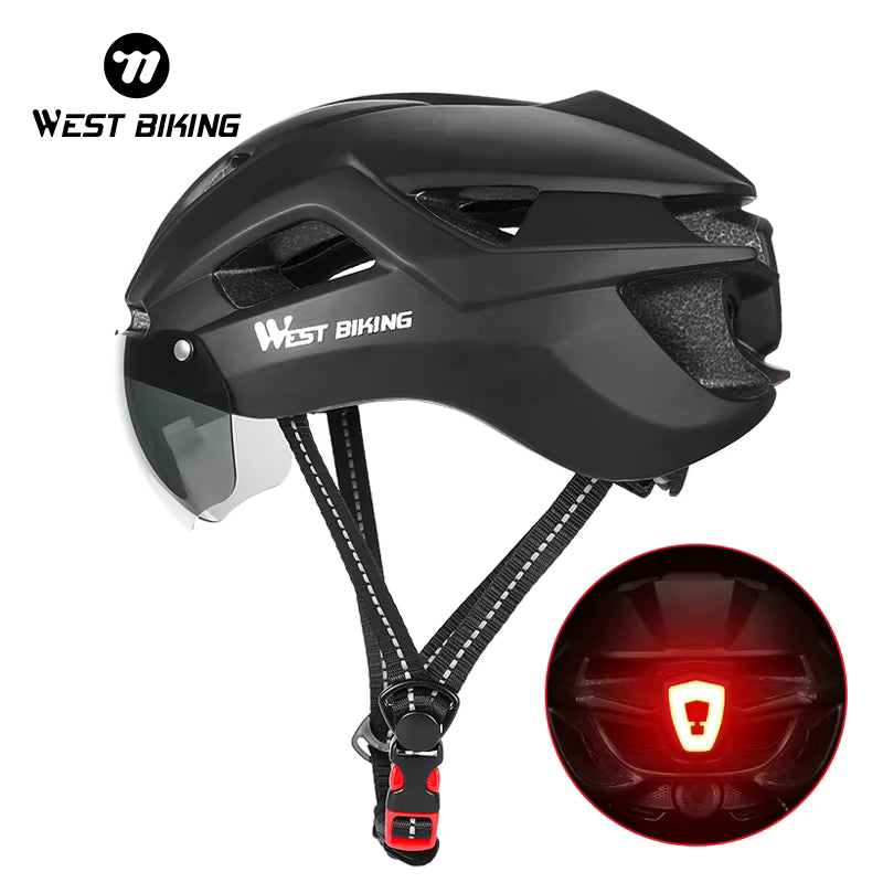 WEST BIKING LED-Licht-Fahrradhelm
