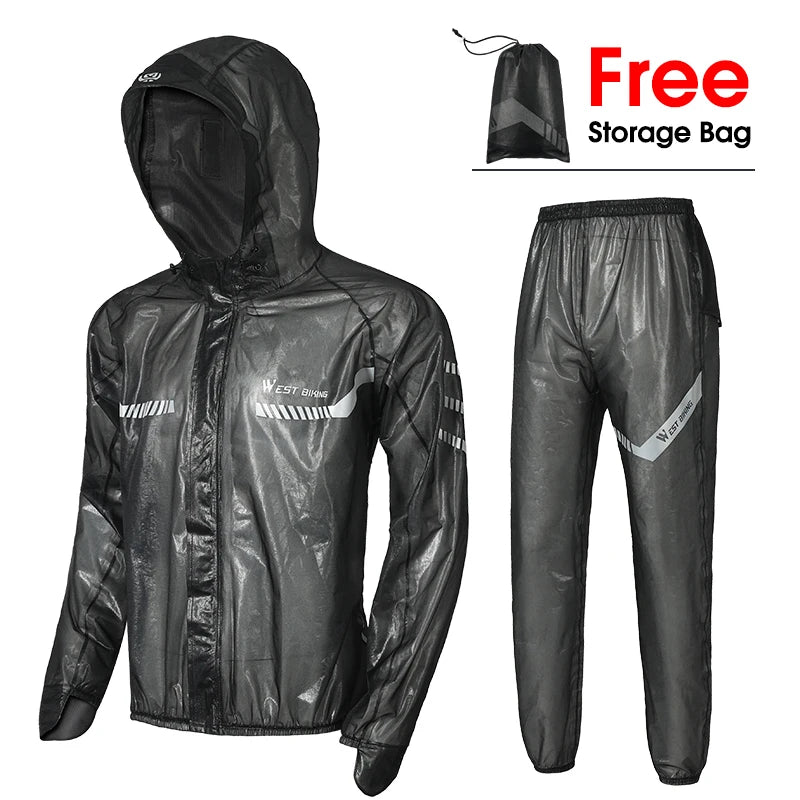 WEST BIKING Wasserdichte Fahrrad-Regenjacke – Reflektierend MTB & E-Bike