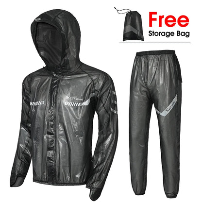WEST BIKING Wasserdichte Fahrrad-Regenjacke – Reflektierend MTB & E-Bike
