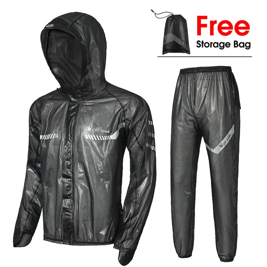 WEST BIKING Waterproof Cycling Rain Jacket – Reflective MTB & E-Bike